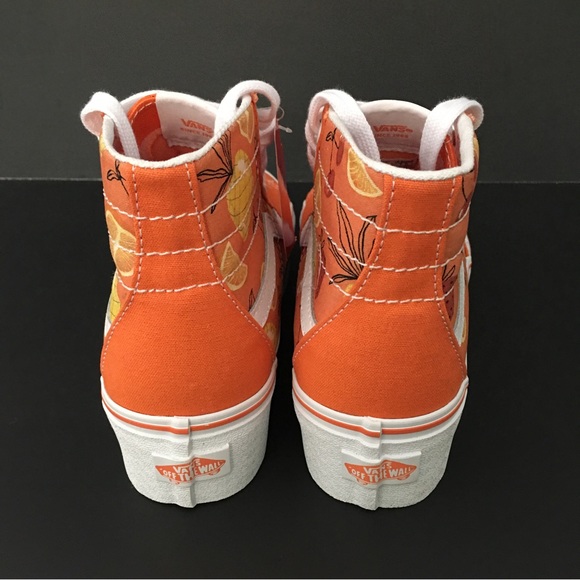 Vans SK8 Hi Taper Stackform Platform Fruit Shoes Orange Lace Up Women Girls Men - Picture 5 of 8